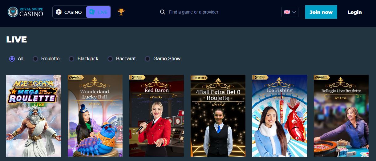Live-Tischspiele wie Roulette und Blackjack mit echten Dealern spielen
