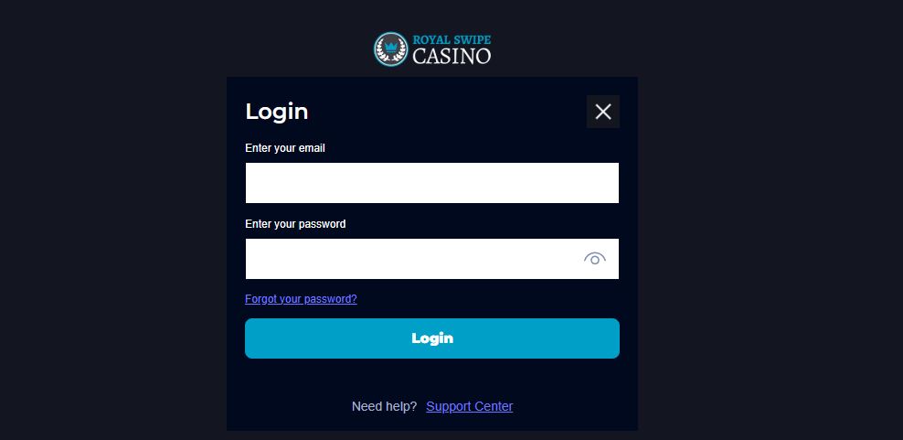 Bei Royal Casino mit E-Mail und Passwort einloggen